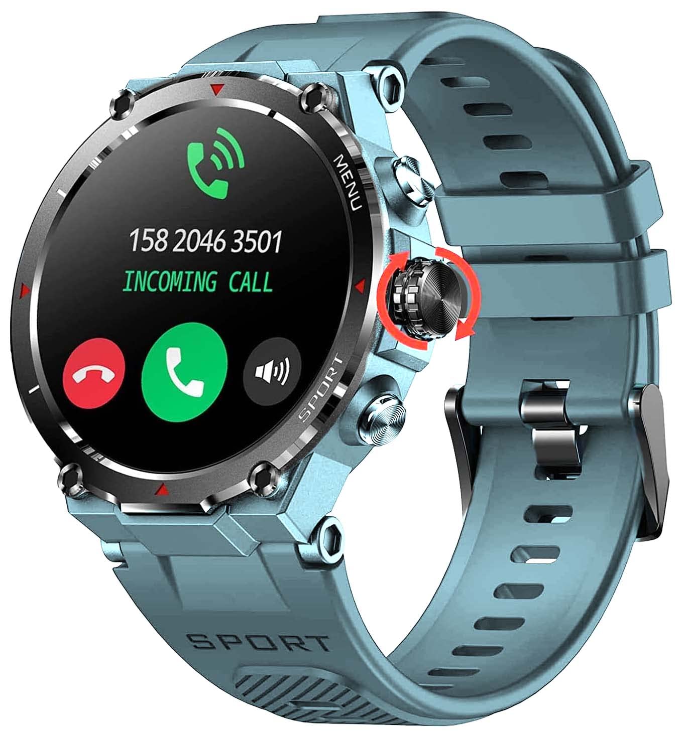 Military Smart Watch for Men Rugged Tactical Smartwatch Bluetooth (Answer/Make Calls) 1.32'' HD Fitness Watch Heart Rate Monitor Sleep Tracker (Blue) Military Smart Watch for Men Rugged Tactical Smartwatch Bluetooth (Answer/Make Calls) 1.32'' HD Fitness Watch Heart Rate Monitor Sleep Tracker (Blue)